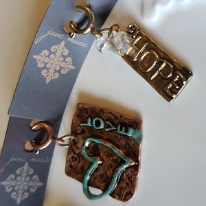 FREE💥Jane Marie rustic Hope & Love charms